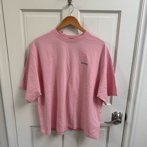 We11done Pink Crystal Logo T-Shirt Size Medium - Picture 5 of 10